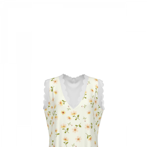 Women's  Lace Trim V-Neck Tank Top
