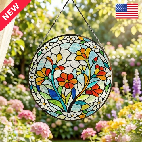 Stained Glass Suncatcher | Ships from USA