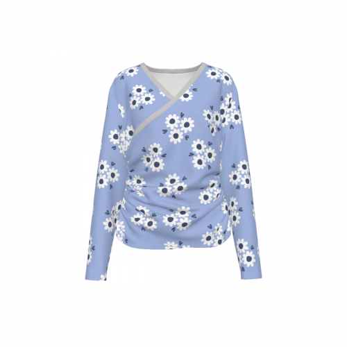Women's V-neck Side-Bone Elastic Sweatshirt