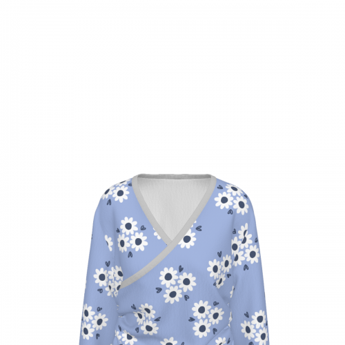 Women's V-neck Side-Bone Elastic Sweatshirt