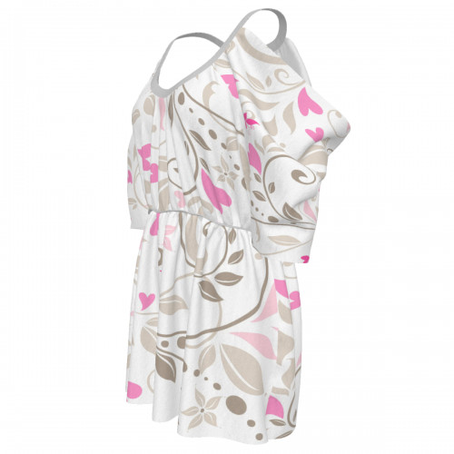 Women's  Cold Shoulder Top with Elasticated Waist