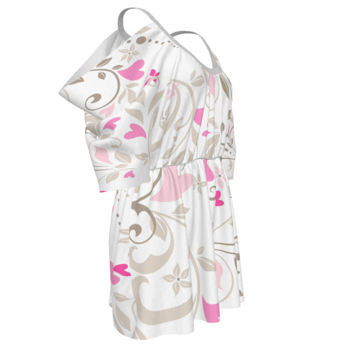 Women's  Cold Shoulder Top with Elasticated Waist
