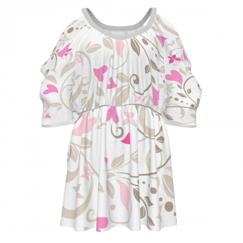 Women's  Cold Shoulder Top with Elasticated Waist