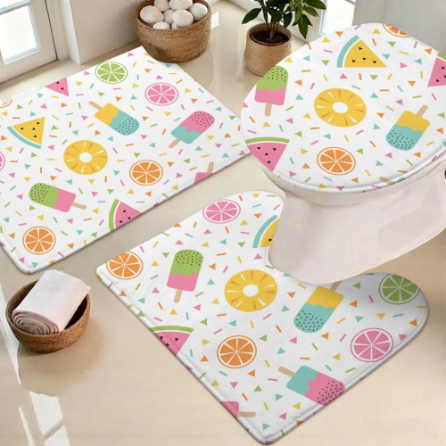 3-Piece Bathroom Rug Set 60 x 40cm