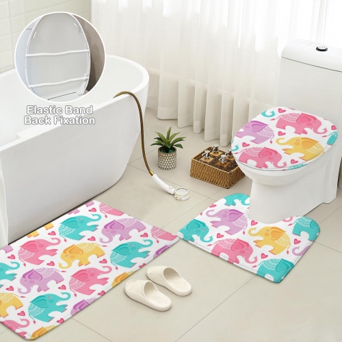 3-Piece Bathroom Rug Set 80 x 50cm