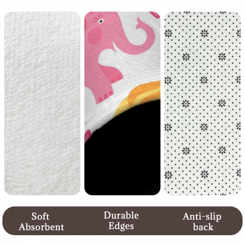 3-Piece Bathroom Rug Set 80 x 50cm