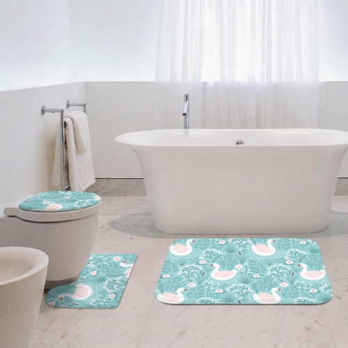 3-Piece Bathroom Rug Set 90 x 61cm