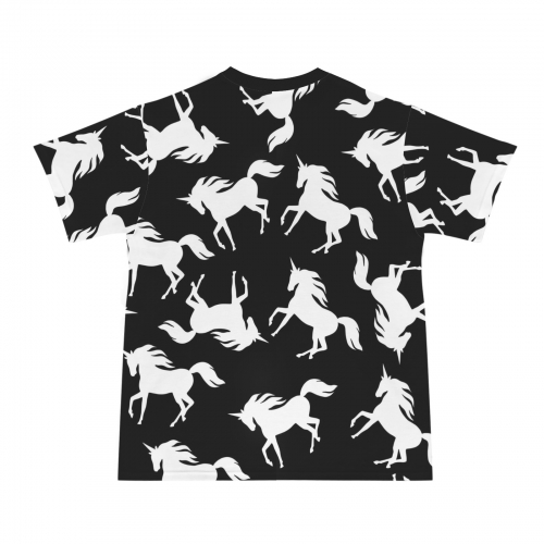 Men's All Over Print Ribbed Collar T-Shirt (Model T94) | Ships from USA