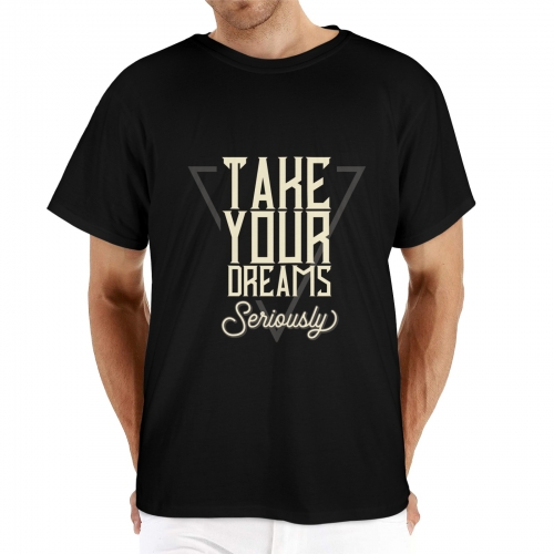 Men's Cotton T-Shirt  (One Side Print）