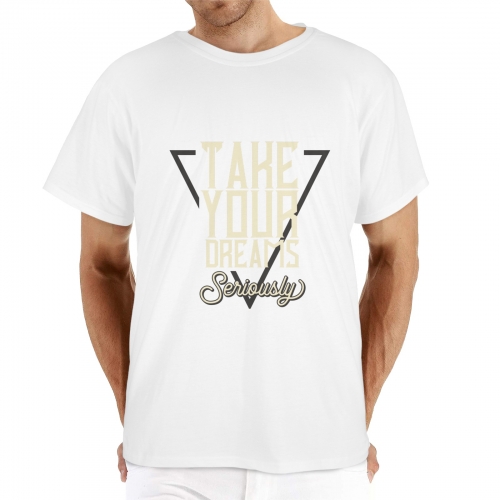 Men's Cotton T-Shirt  (One Side Print）