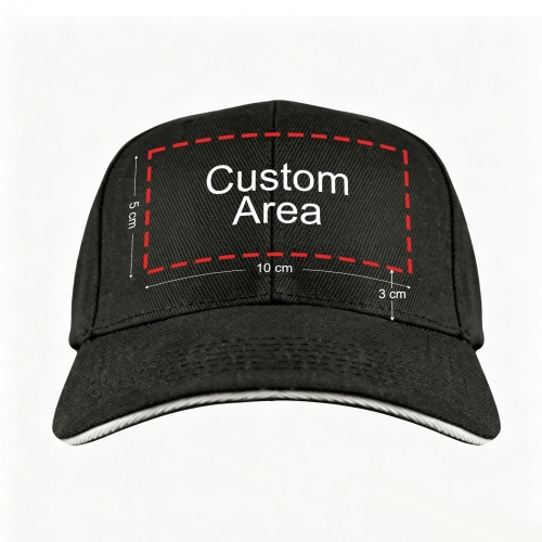 Custom Embroidered Sandwich Peak Cap | Ships from USA