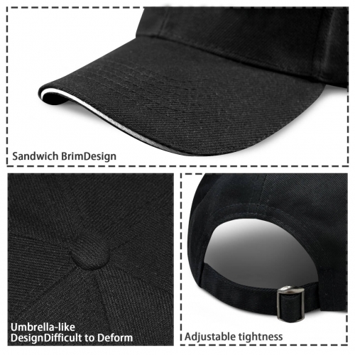 Custom Embroidered Sandwich Peak Cap | Ships from USA