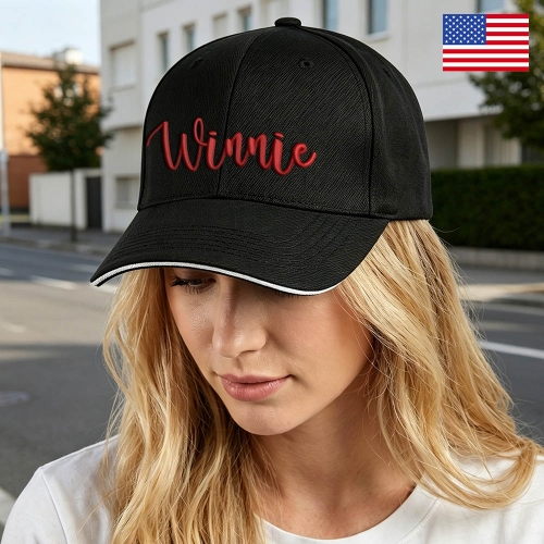 Custom Embroidered Sandwich Peak Cap | Ships from USA