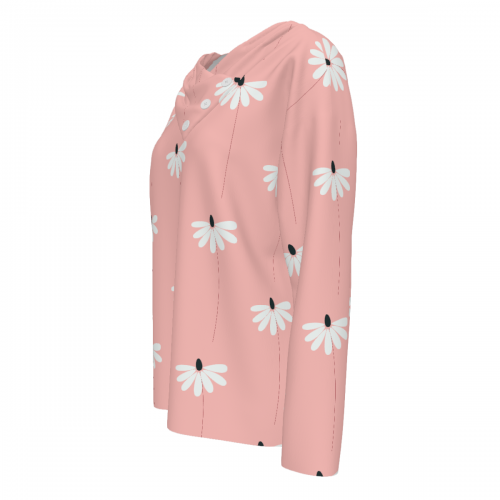 Women's Wrap Neck Long Sleeve Shirt