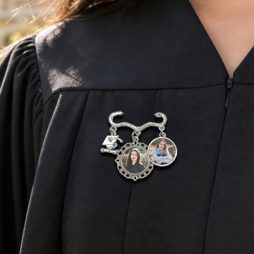 Custom Photo Charm Brooch | Ships from USA