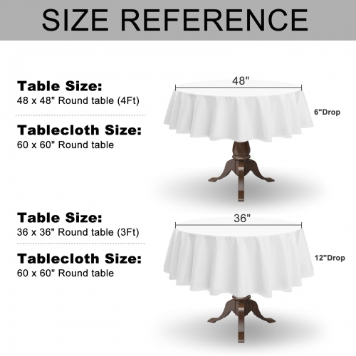 Custom Round Tablecloth 60" x 60" | Ships from USA