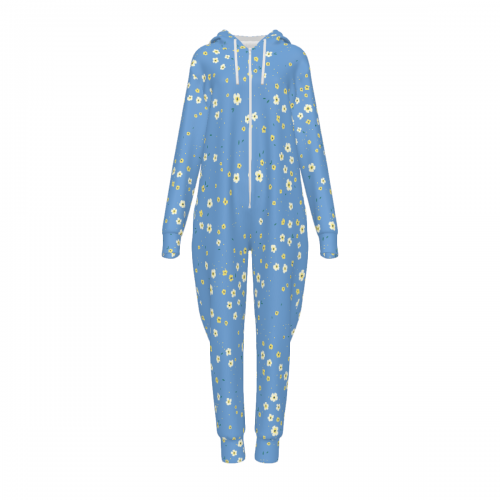 Women's Hooded Zipper Jumpsuit