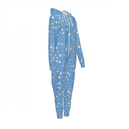 Women's Hooded Zipper Jumpsuit
