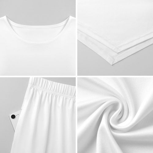 Short Sleeve Top & Cropped Wide-Leg Pants Set