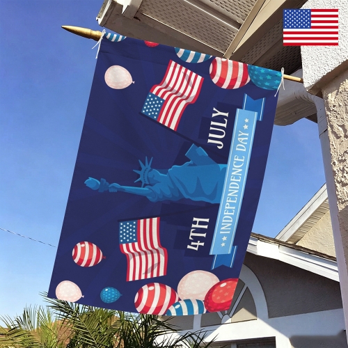 Cotton Linen House Flag 28" x 40" (One Side) | Ships from USA