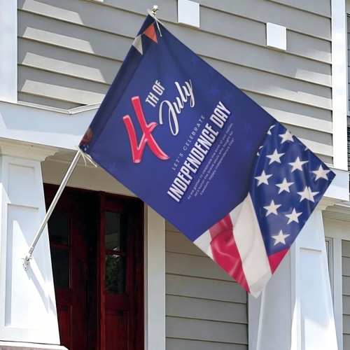 Cotton Linen House Flag 36" x 60" (One Side) | Ships from USA