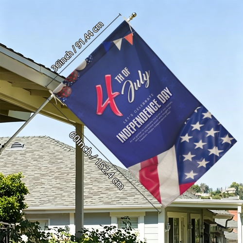 Cotton Linen House Flag 36" x 60" (One Side) | Ships from USA
