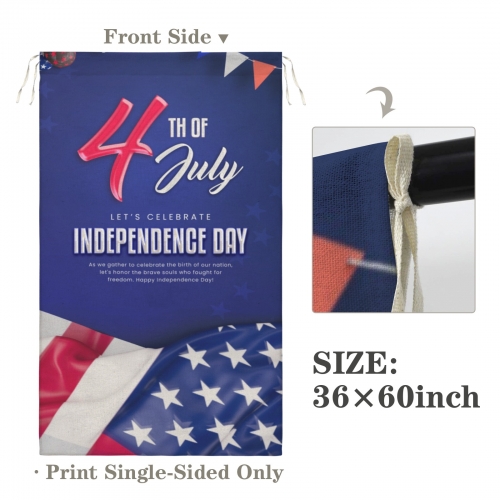 Cotton Linen House Flag 36" x 60" (One Side) | Ships from USA