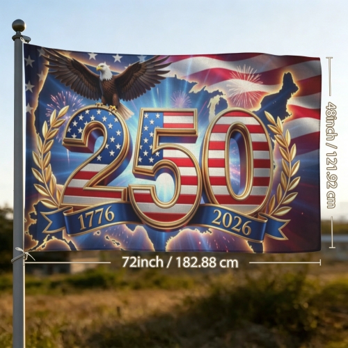 Cotton Linen House Flag 48" x 72" (One Side) | Ships from USA