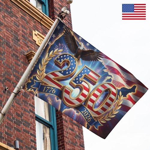 Cotton Linen House Flag 48" x 72" (One Side) | Ships from USA