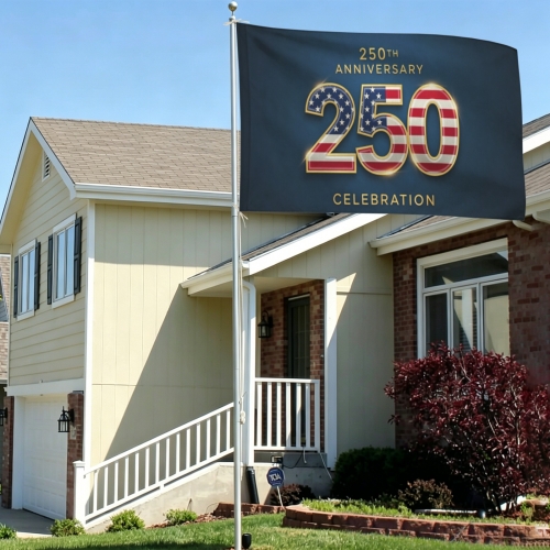 Cotton Linen House Flag 60" x 96" (One Side) | Ships from USA