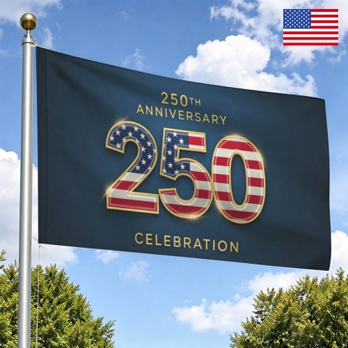 Cotton Linen House Flag 60" x 96" (One Side) | Ships from USA