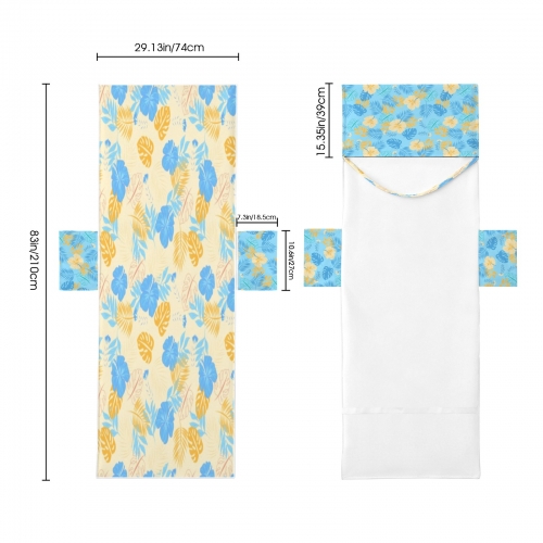 Beach Chair Towel Cover with Side Pockets