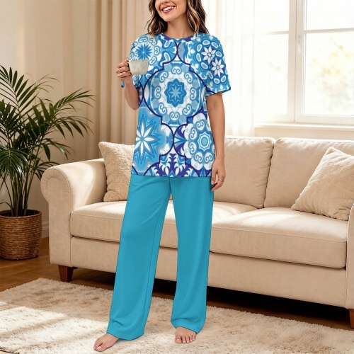 Women's Short Sleeved Pajama Set