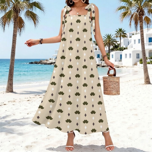 Women's Tie Strap Ankle Maxi Dress