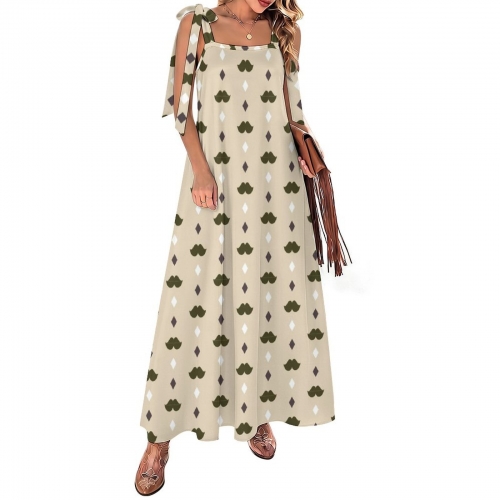 Women's Tie Strap Ankle Maxi Dress