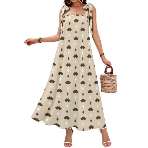 Women's Tie Strap Ankle Maxi Dress