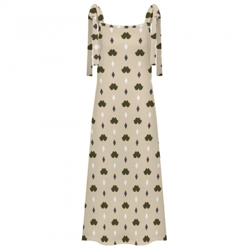 Women's Tie Strap Ankle Maxi Dress
