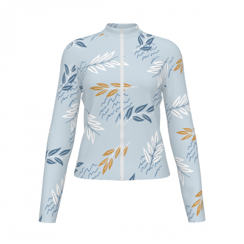 Women's Slim Fit Long Sleeve Full-Zip Athletic Shirt