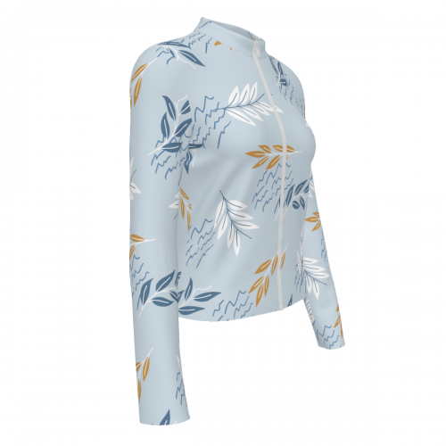 Women's Slim Fit Long Sleeve Full-Zip Athletic Shirt