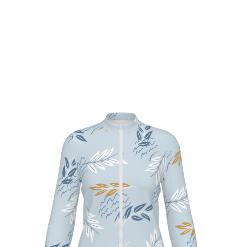 Women's Slim Fit Long Sleeve Full-Zip Athletic Shirt