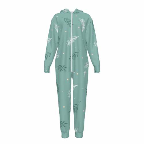 Women's Long-sleeve Hooded Zipper Sweatshirt and Sweatpants Set.