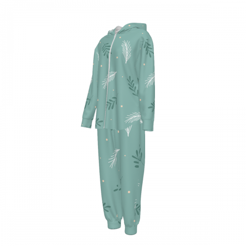 Women's Long-sleeve Hooded Zipper Sweatshirt and Sweatpants Set.