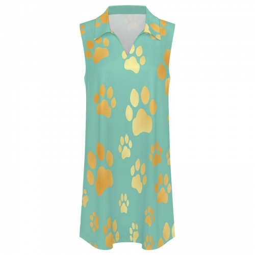 Women's V-neck Sleeveless Dress