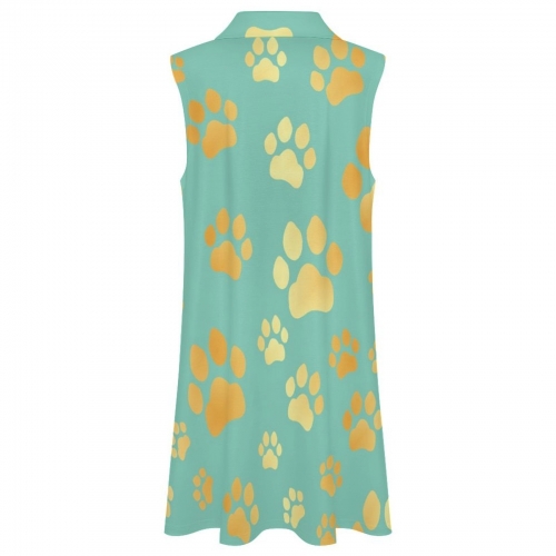 Women's V-neck Sleeveless Dress