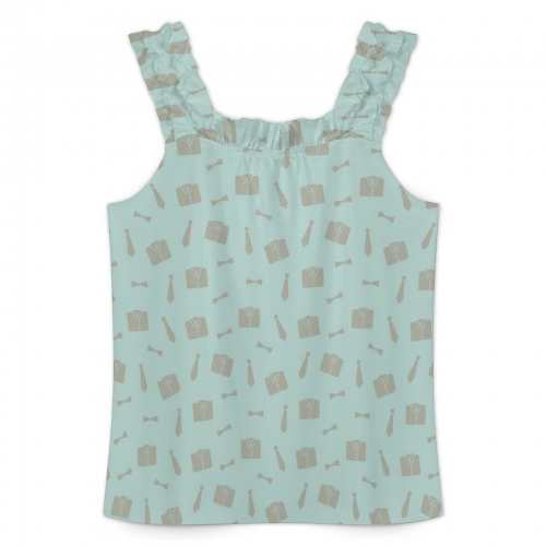 Women's Ruffled Cami Top & Shorts Pajama Set