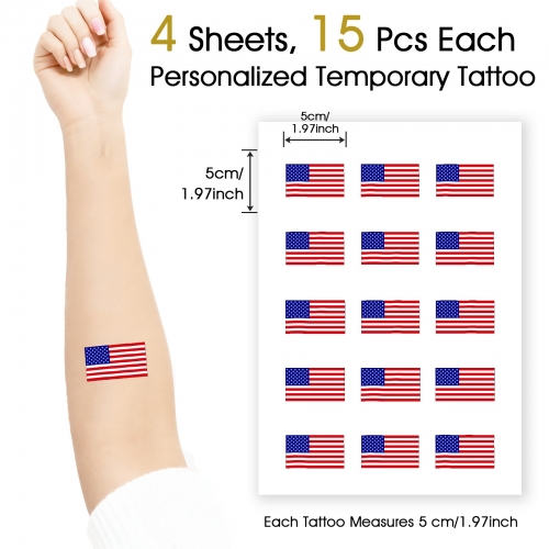 Personalized Temporary Tattoo (60 Pieces, Customizable Separately) | Ships from USA