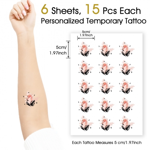 Personalized Temporary Tattoo (90 Pieces, Customizable Separately) | Ships from USA
