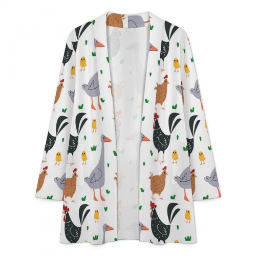Women's Long Sleeve Cardigan With Pockets