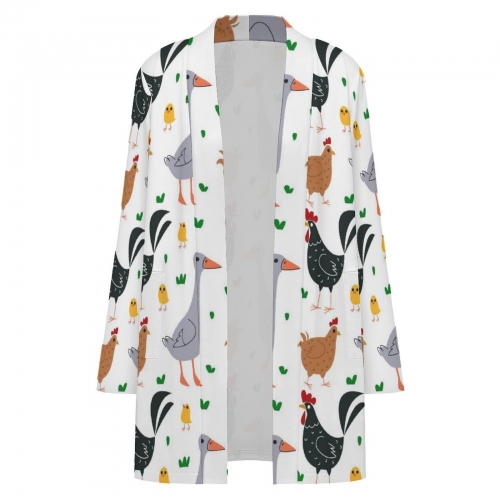 Women's Long Sleeve Cardigan With Pockets