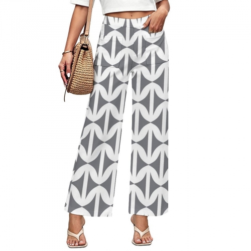 Women's Straight Wide-Leg Pants with Pockets